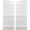 Ekena Millwork Americraft 6-Board (3 Batten) Wood Joined Board-n-Batten Shutters w/Ellipt Top, ARW401BE621X42WHH, PR ARW401BE621X42WHH - alternate 1